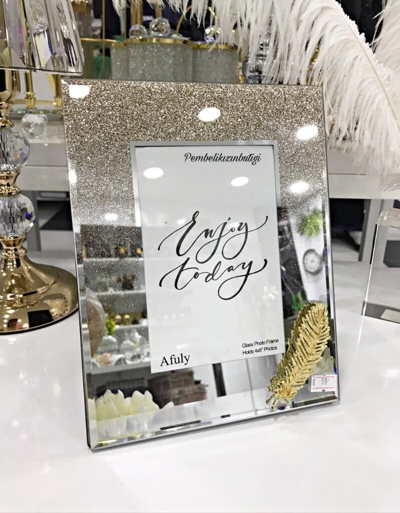 AYNALI ÇERÇEVE YAPRAK GOLD KÜÇÜK