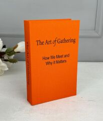 KUMAŞ KAPLI DEKORATİF KİTAP KUTUSU TURUNCU