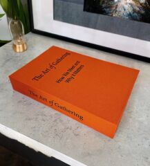 KUMAŞ KAPLI DEKORATİF KİTAP KUTUSU TURUNCU