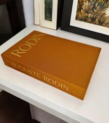 KUMAŞ KAPLI DEKORATİF KİTAP KUTUSU HARDAL