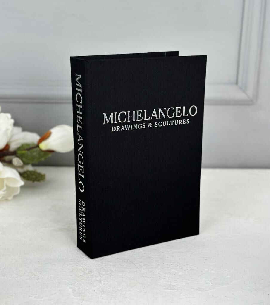 KUMAŞ KAPLI DEKORATİF KİTAP KUTUSU SİYAH GÜMÜŞ