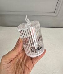 SİLİNDİR MODEL PİLLİ LED MUM 11 CM