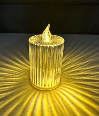 SİLİNDİR MODEL PİLLİ LED MUM 11 CM
