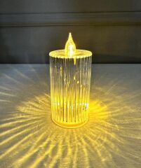 SİLİNDİR MODEL PİLLİ LED MUM 13 CM