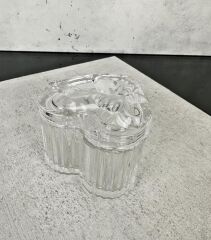 FİYONK MODEL KAPAKLI CAM KUTU ŞEKERLİK KALP