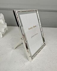 BAMBU DESEN LÜKS METAL ÇERÇEVE GÜMÜŞ 10X15 CM