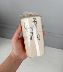 3'LÜ MERMER DESEN KOKULU MUM SETİ KREM