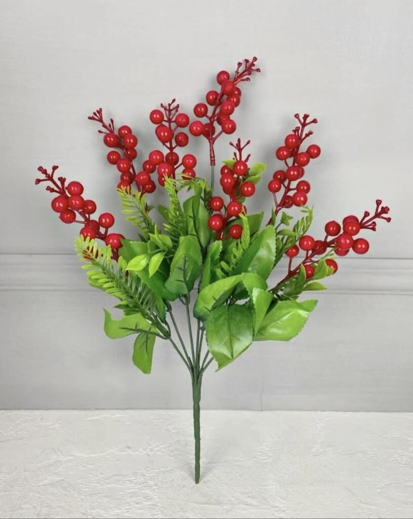 YAPAY KIRMIZI KOKİNA ÇİÇEĞİ 7 DALLI