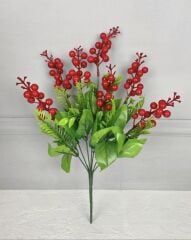 YAPAY KIRMIZI KOKİNA ÇİÇEĞİ 7 DALLI